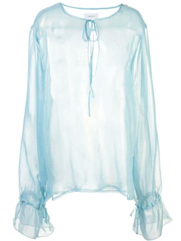 Lazoschmidl Jean-luc Frilled Blouse - Blue