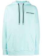 Palm Angels Kangaroo Pocket Hoodie - Blue