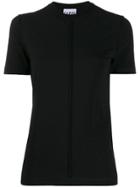 Ganni Split-seam Jersey T-shirt - Black