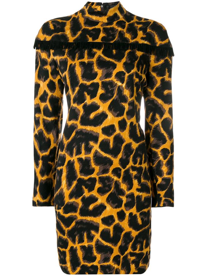 House Of Liza Vintage Bodycon Giraffe Dress - Yellow & Orange