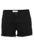 Derek Lam 10 Crosby - Frayed Denim Shorts - Women - Cotton/elastodiene - 26, Black, Cotton/elastodiene