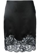 Givenchy Lace Panel Pencil Skirt, Women's, Size: 38, Black, Silk/cotton/polyamide