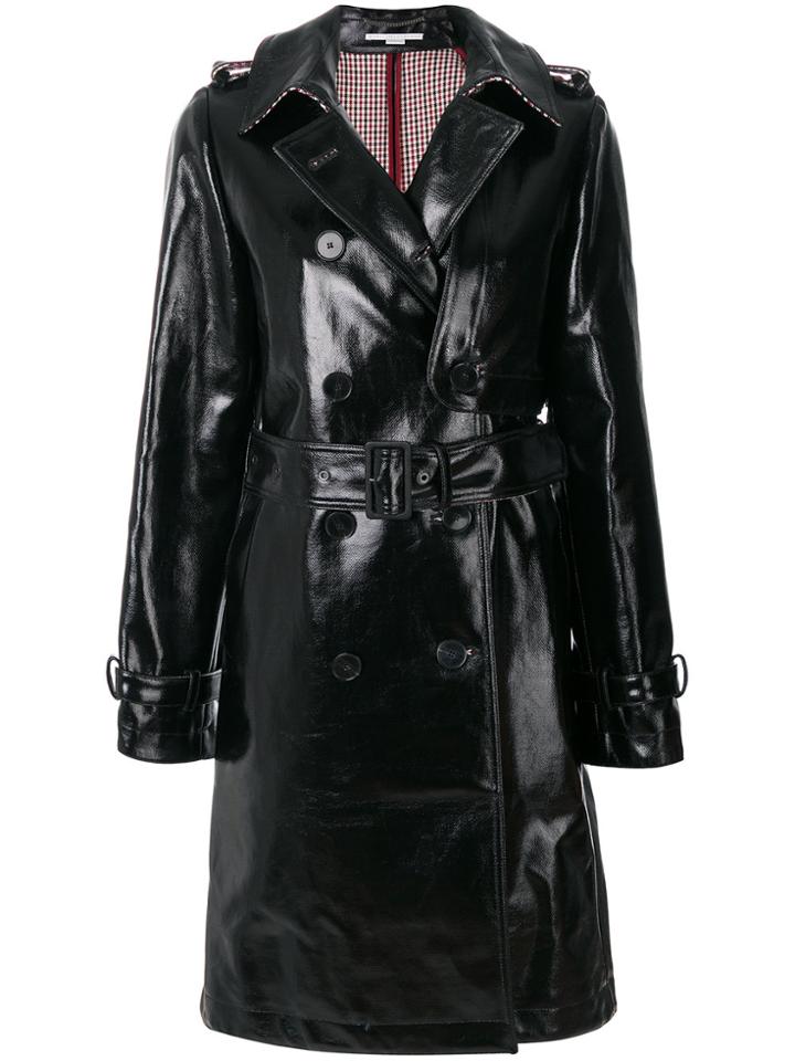 Stella Mccartney Faux Leather Trench Coat - Black