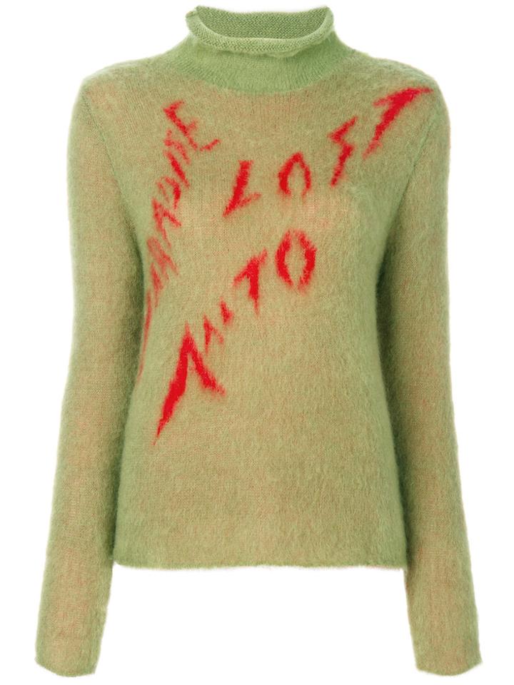 Aalto Graphic Roll Neck Jumper - Green