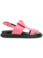 Marni Fussbett Fringed Sandals - Pink & Purple