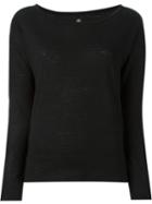Petit Bateau Boat Neck Long Sleeve Classic Sweatshirt, Women's, Size: Medium, Black, Linen/flax