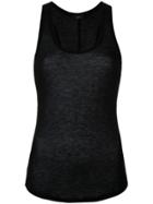 Joseph Ribbed Vest Top - Black