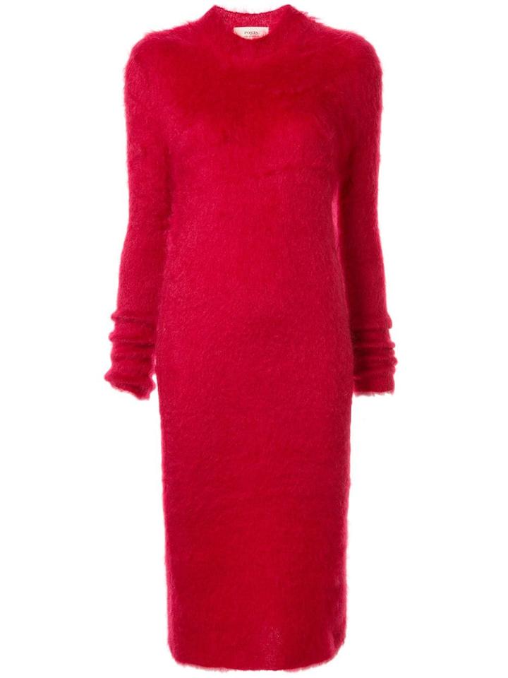 Ports 1961 Colour Block Knitted Dress - Red