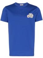 Moncler Double Logo-patch T-shirt - Blue