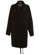 Yohji Yamamoto Oversized Button Down Coat, Women's, Size: 2, Black, Yak