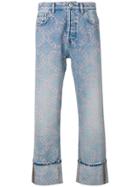 Valentino All-over Logo Print Jeans - Blue