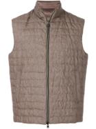 Herno Quilted Gilet - Brown