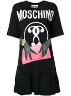Moschino Printed T-shirt Dress, Women's, Size: 40, Black, Cotton