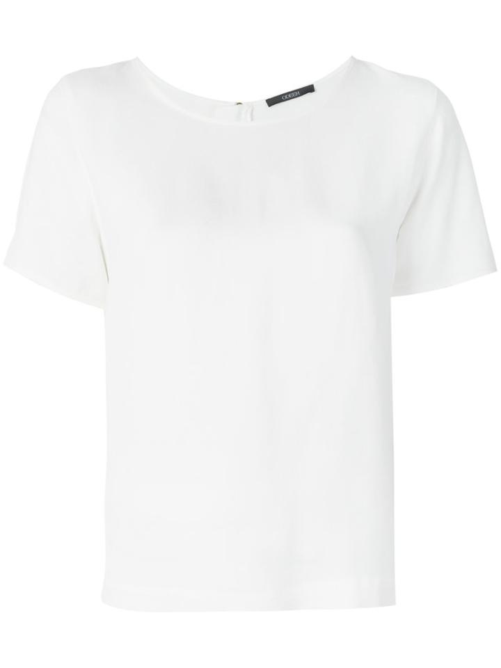Odeeh - Round Neck T-shirt - Women - Viscose - 38, Women's, White, Viscose