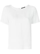 Odeeh - Round Neck T-shirt - Women - Viscose - 38, Women's, White, Viscose