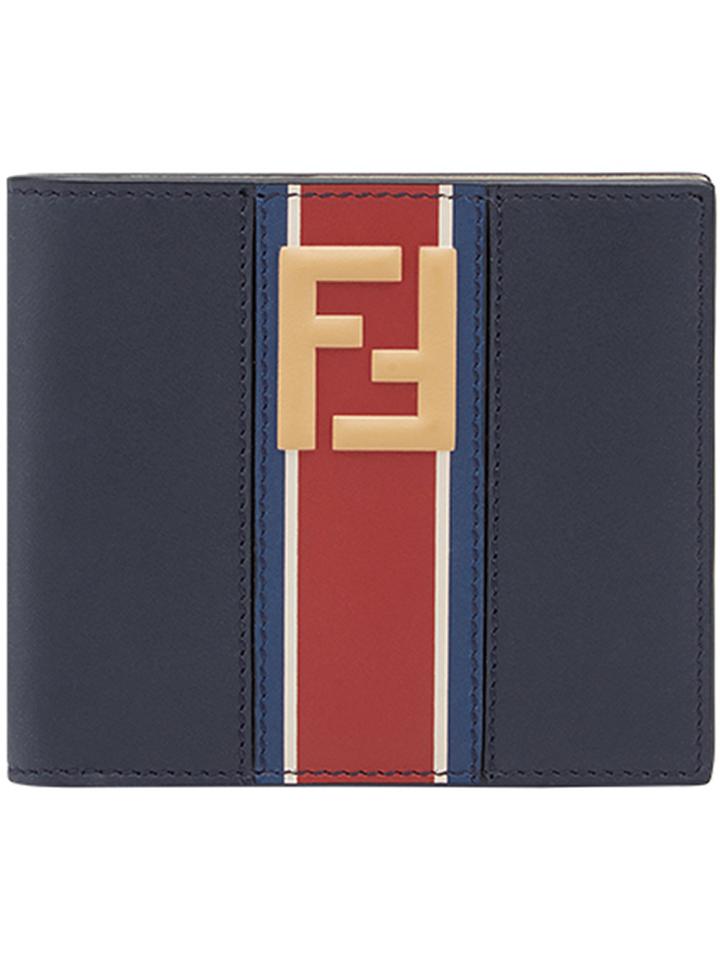 Fendi Logo Bi-fold Wallet - Blue