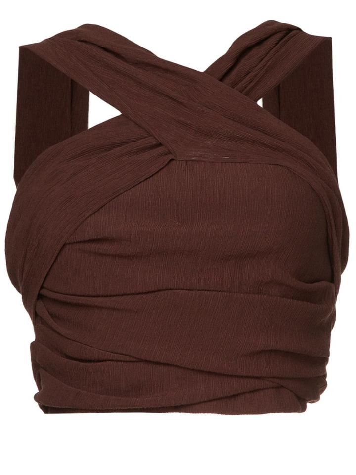C & M Cropped Top - Brown