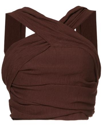 C & M Cropped Top - Brown