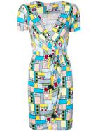 Ultràchic Geometry Print Mini Dress - Multicolour