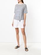 Loro Piana Boat Neck Tie Waist T-shirt - White