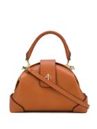 Manu Atelier Logo Plaque Tote Bag - Brown