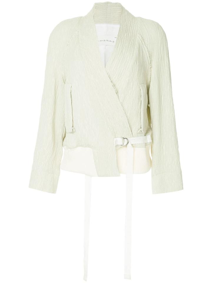 Song For The Mute Loose Asymmetric Jacket - Nude & Neutrals