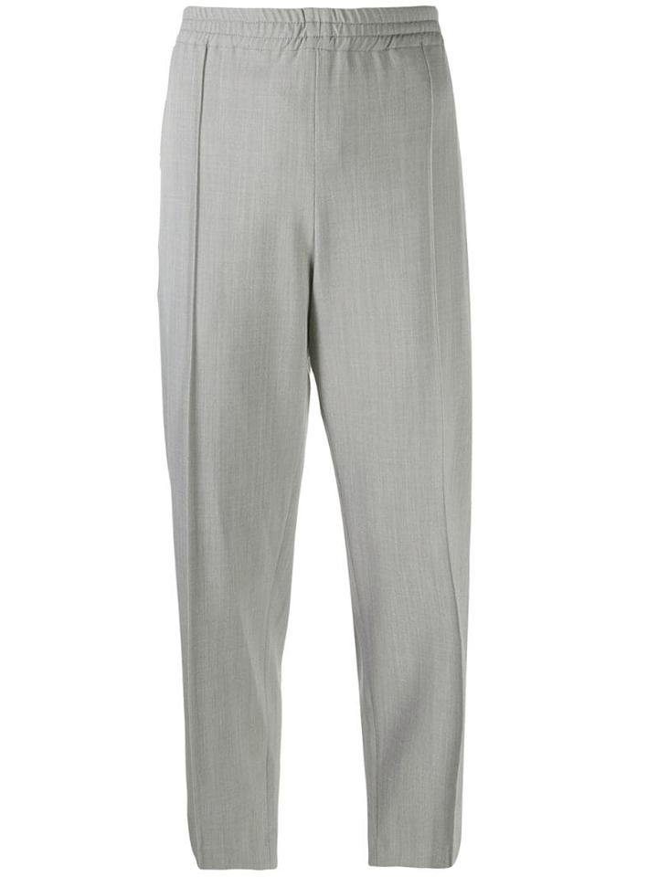 Joseph Cropped Pleated Trousers - Grey