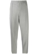 Joseph Cropped Pleated Trousers - Grey