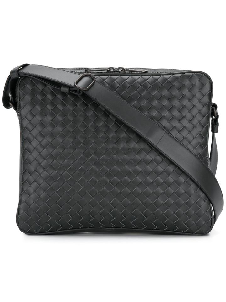 Bottega Veneta Intrecciato Crossbody Bag - Grey