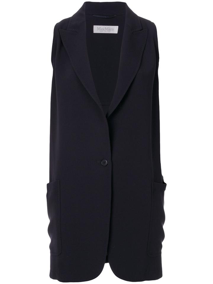 Max Mara Longline Waistcoat - Blue