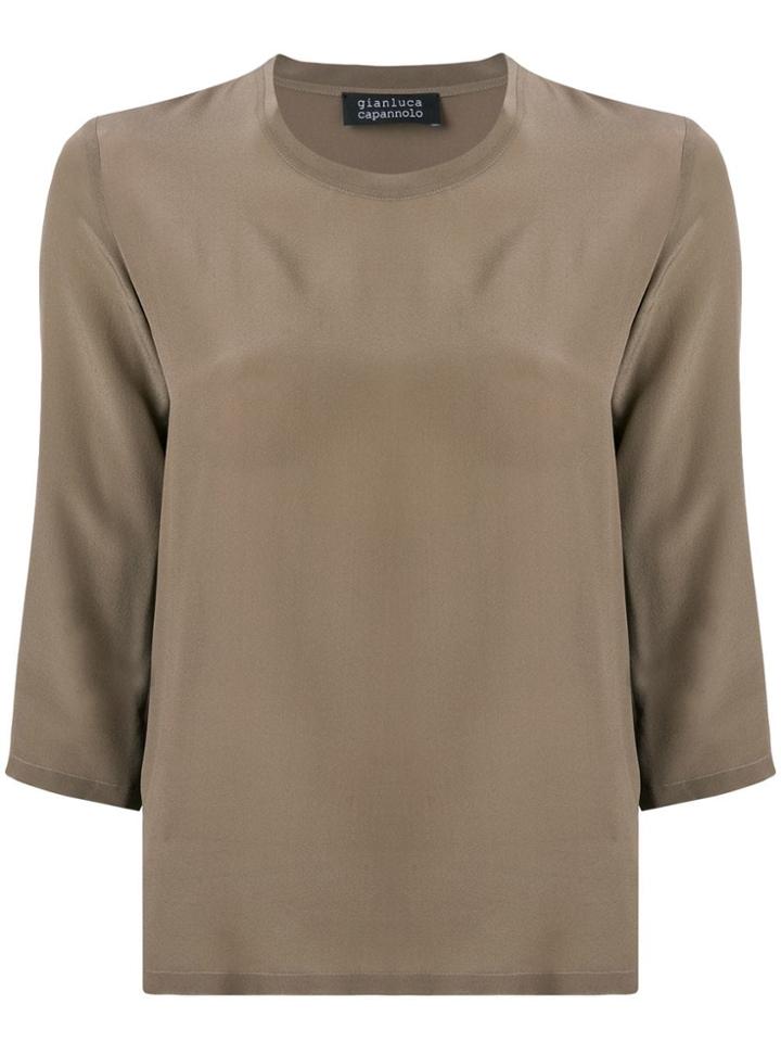 Gianluca Capannolo Classic Slim-fit Blouse - Brown
