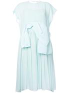Delpozo Oversized Bow Flared Dress - Green