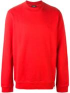 Raf Simons Rear Print Sweatshirt, Men's, Size: Medium, Red, Cotton