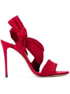 Casadei Micro-pleated Sandals - Red