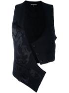 Ann Demeulemeester Embroidered Vest, Women's, Size: 38, Black, Cotton/rayon/viscose/virgin Wool