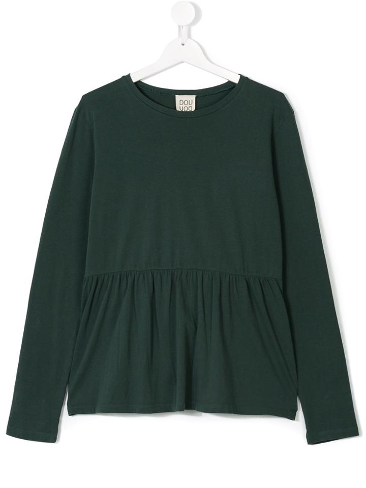 Douuod Kids Teen Peplum Top - Green