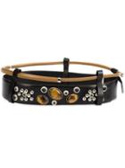 Toga Embellished Belt, Women's, Black, Leather