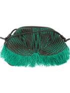 Issey Miyake Fringed Textured Shoulder Bag, Women's, Black