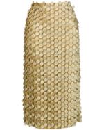 Alberta Ferretti Appliqué Detailed Pencil Skirt - Metallic