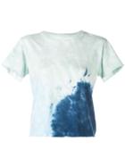 Re/done Abstract Pattern Cropped T-shirt - Blue
