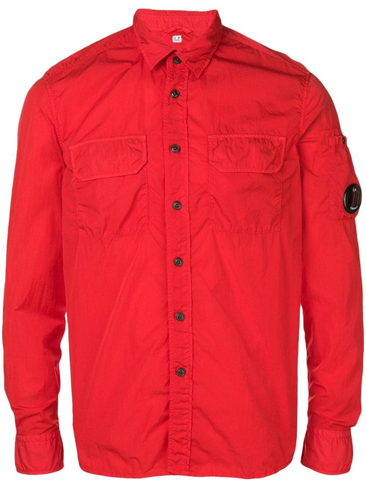 Cp Company Logo Sleeve Jacket - Red