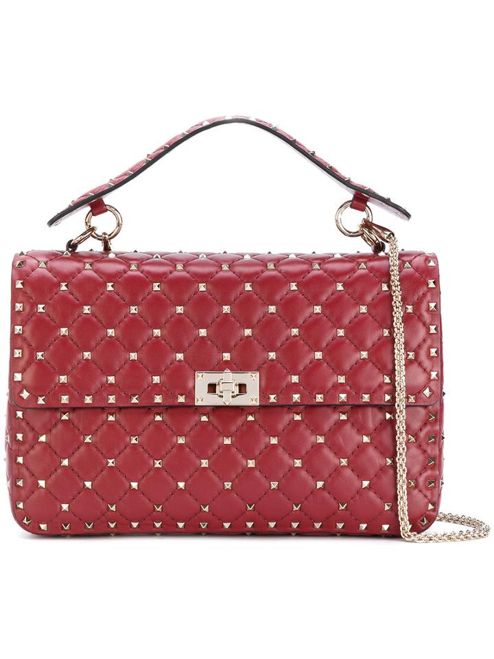 Valentino - Valentino Garavani Rockstud Spike Crossbody Bag - Women - Calf Leather/metal - One Size, Red, Calf Leather/metal