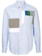 Coohem Tweed Patchwork Shirt - Blue