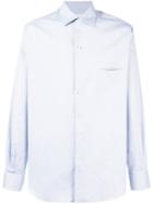 Loro Piana Micro-print Shirt, Men's, Size: Large, Blue, Cotton