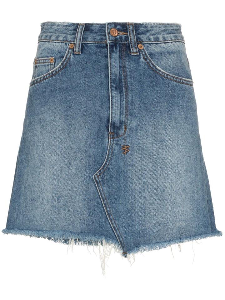 Ksubi Hi-line Mini Denim Skirt - Blue