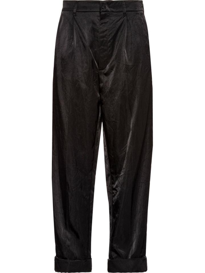 Prada Technical Satin Trousers - Black
