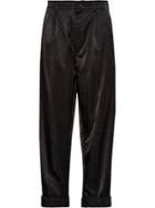 Prada Technical Satin Trousers - Black