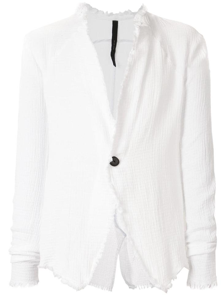 Army Of Me Frayed Lightweight Blazer - White