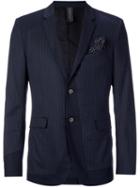 Miharayasuhiro Pinstripe Blazer, Men's, Size: 46, Blue, Polyester/wool