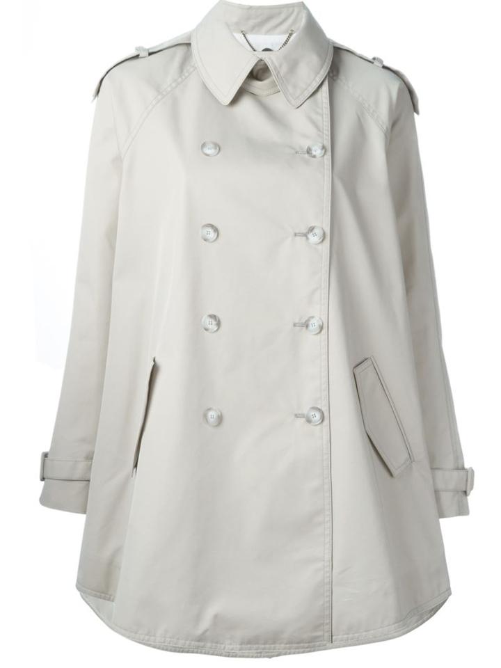 Stella Mccartney A-line Trench Coat, Women's, Size: 44, Nude/neutrals, Cotton/polyimide